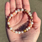 Stone Cache Gemstone Chunky Bracelet "Freshwater Baroque Pearl"