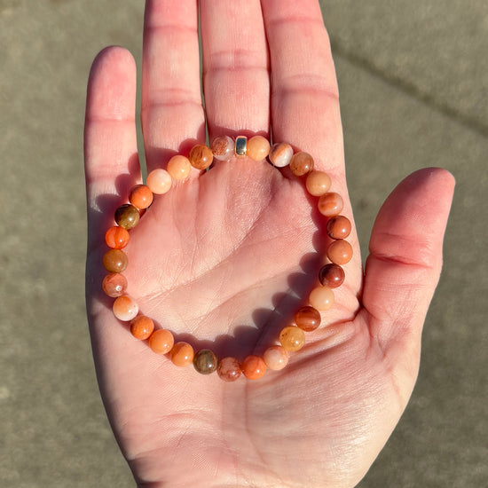 Stone Cache Gemstone Mini Bracelet "Creamsicle"