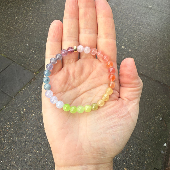 Stone Cache Gemstone Mini Bracelet "Pastel Rainbow"