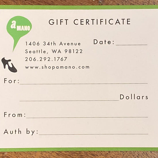 Gift Card & Gift Certificate