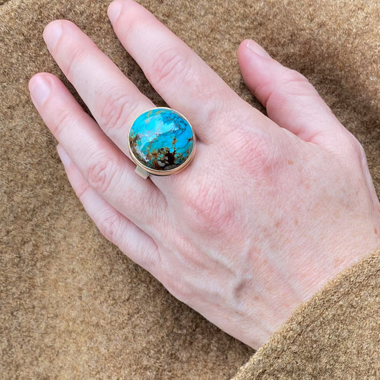 Jamie Joseph  Round Kingman Turquoise Ring