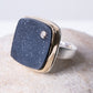 Jamie Joseph Brazilian Black Druzy Ring W/Diamond