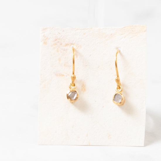 River Song Tiny Polki Diamond Drop Earrings