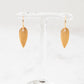 River Song Golden Flat Leaf w/Diamond Earrings