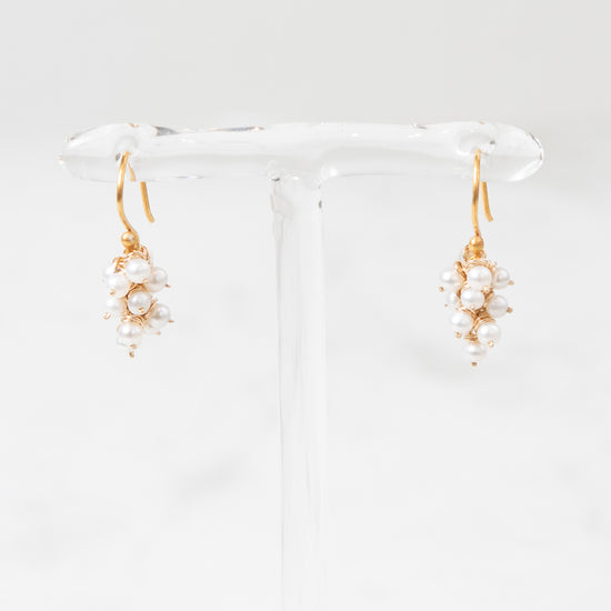 River Song Japanese Pearl Cluster Earrings