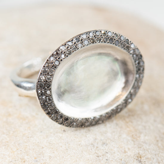 Rosa Maria "Kimba" Silver & Icy Grey Diamonds Ring