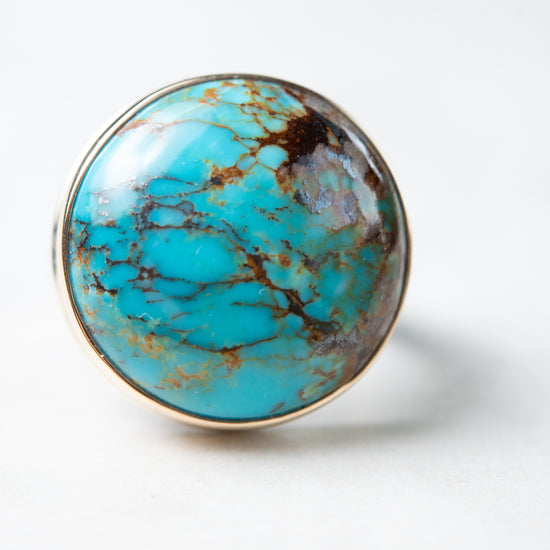 Jamie Joseph  Round Kingman Turquoise Ring