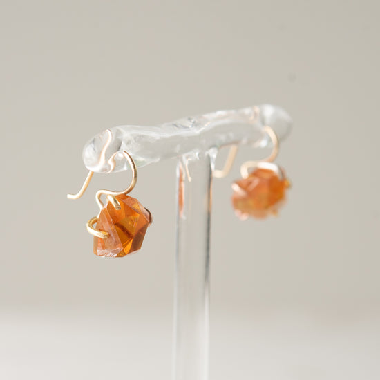Variance Objects Citrine & Gold Hook Earrings