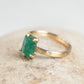 Variance Brazilian Emerald and 14k Gold Ring