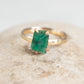 Variance Brazilian Emerald and 14k Gold Ring