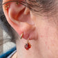 Variance Objects Mexican Fire Opal 14K Gold Hook Earrings