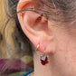 Variance Objects Garnet 14K Gold Hook Earrings