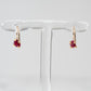 Variance Objects Ruby 14K Gold Hook Earrings